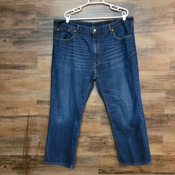 Levi's Jeans 44x30 Measures 42x28 Relaxed Straight 559 Medium Dark Wash Western
